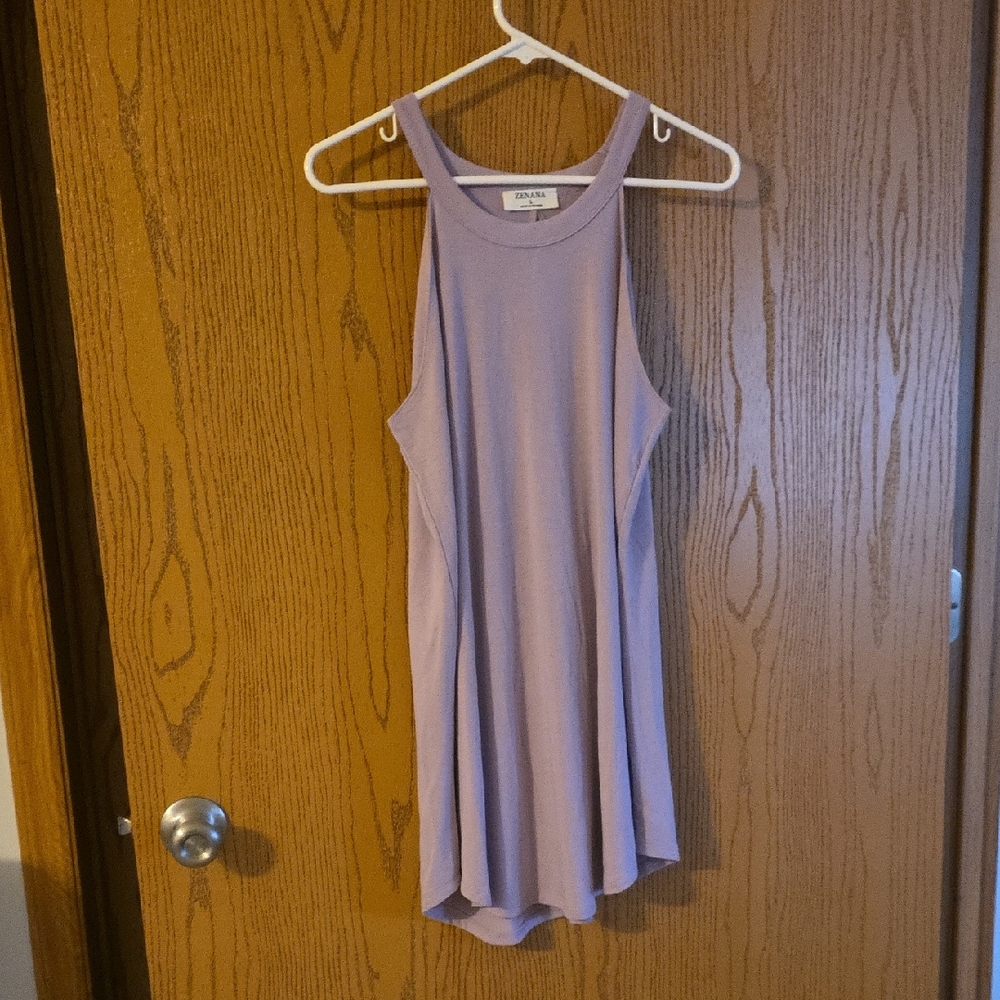 A Bundle Of 3 Zenanna Tanks Red Black Lavender NWOT